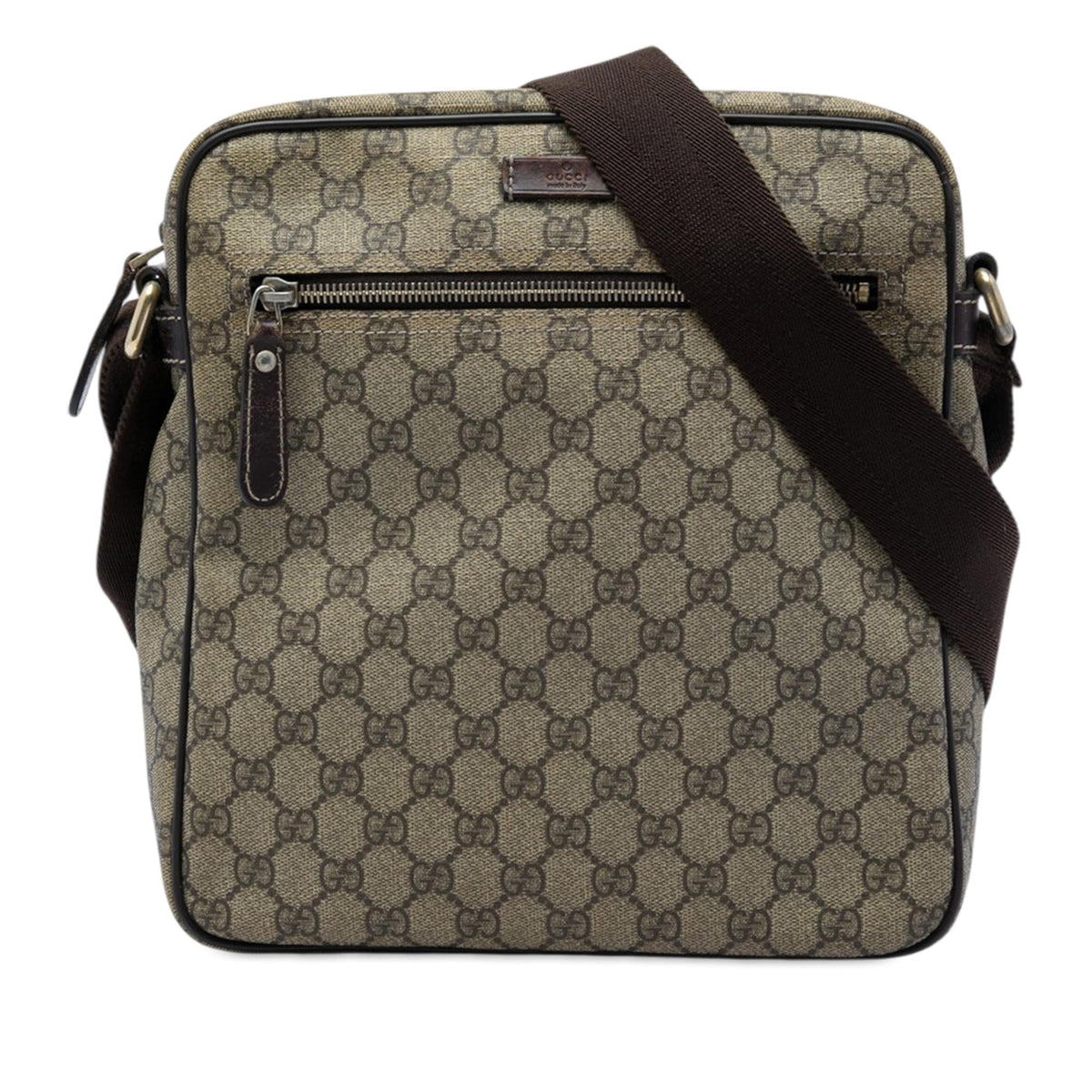 Gucci GG Supreme Crossbody Bag - Beige