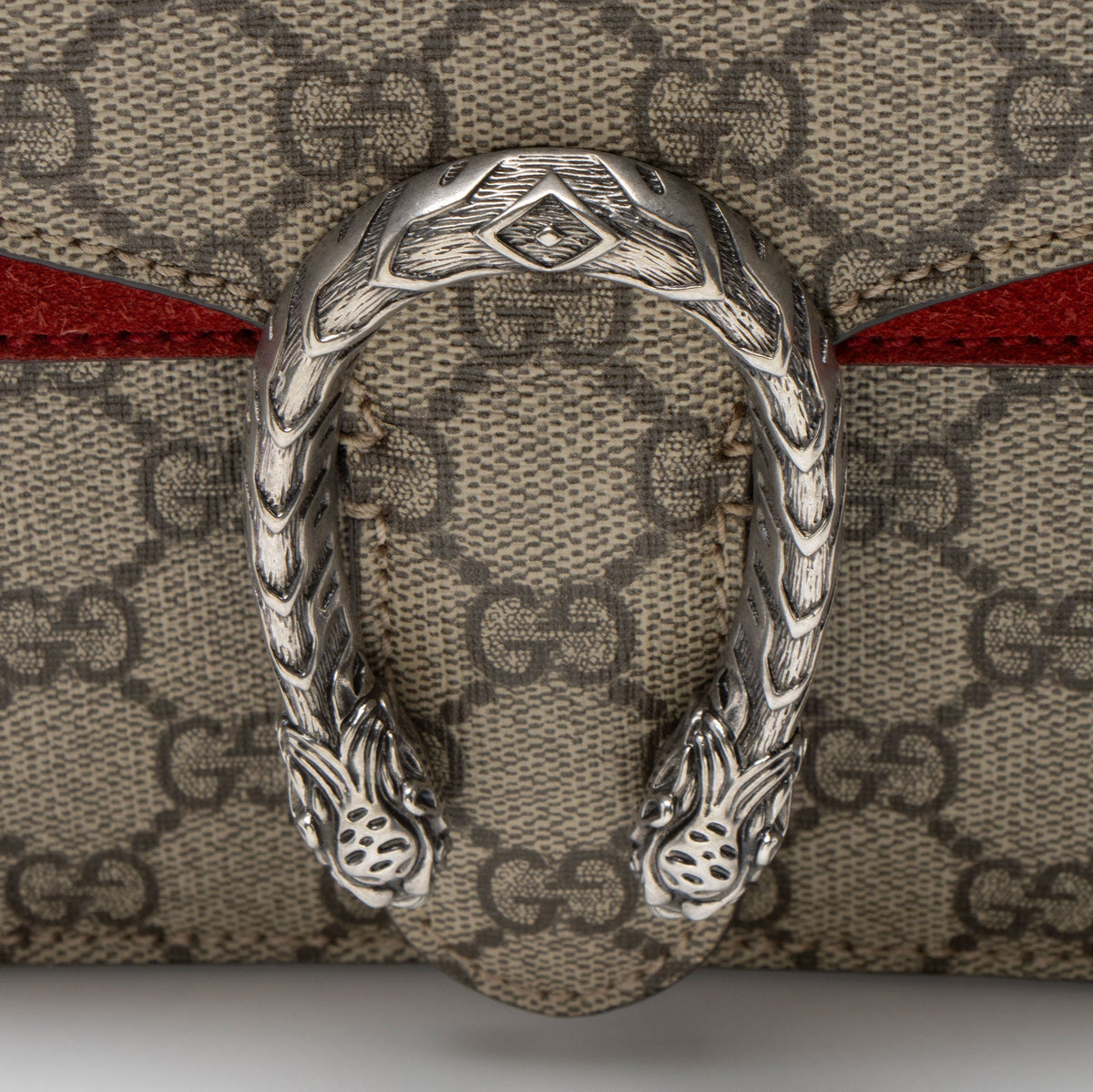 Gucci GG Supreme Dionysus Small Shoulder Bag - Beige/Red