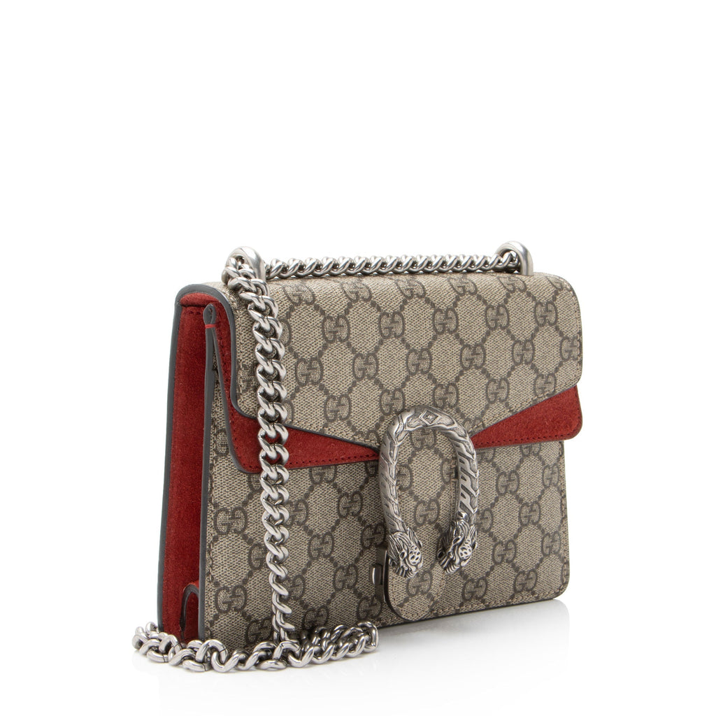Gucci GG Supreme Dionysus Small Shoulder Bag - Beige/Red