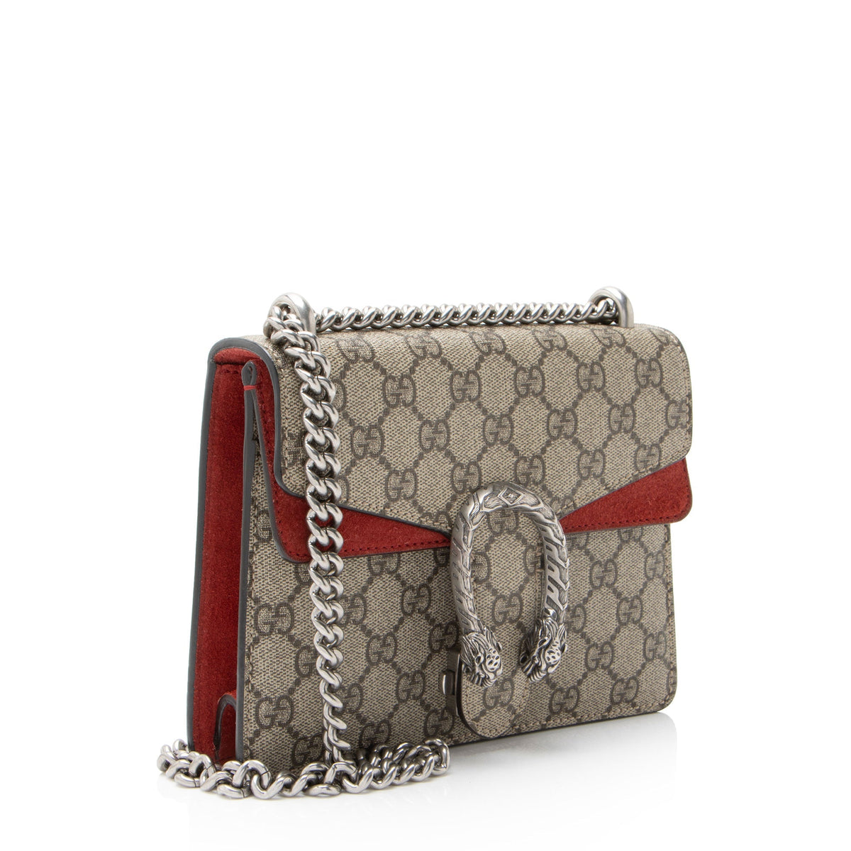 Gucci GG Supreme Dionysus Small Shoulder Bag - Beige/Red