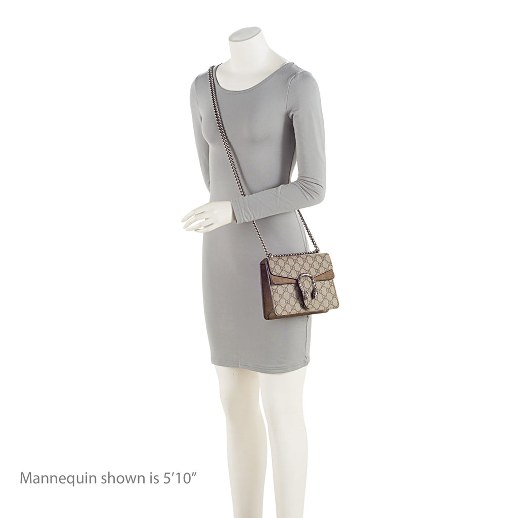 Gucci GG Supreme Dionysus Small Shoulder Bag - Beige/Brown