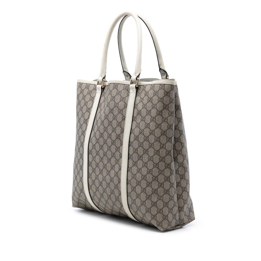 Gucci GG Supreme Joy Vertical Tote Bag - Beige/White