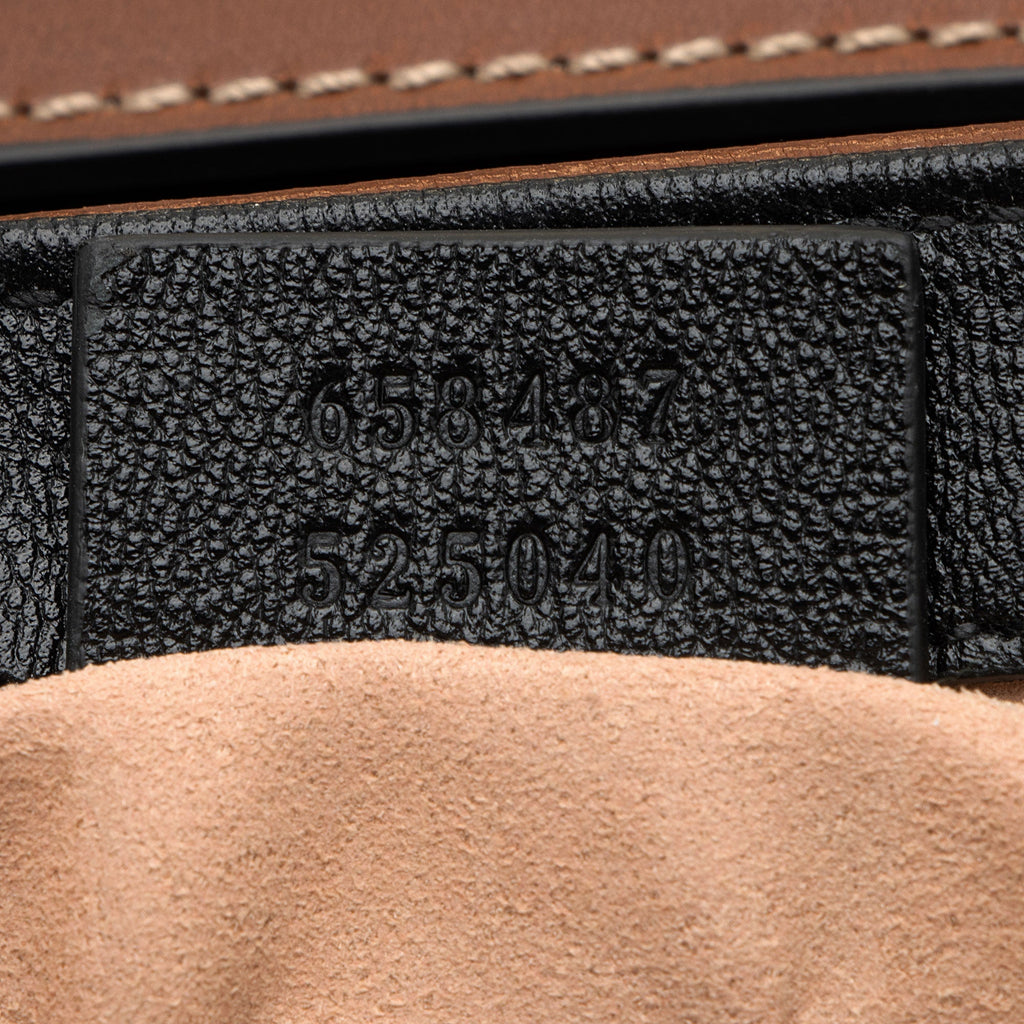 Gucci GG Supreme Leather Padlock Mini Crossbody Bag - Beige/Black/Brown