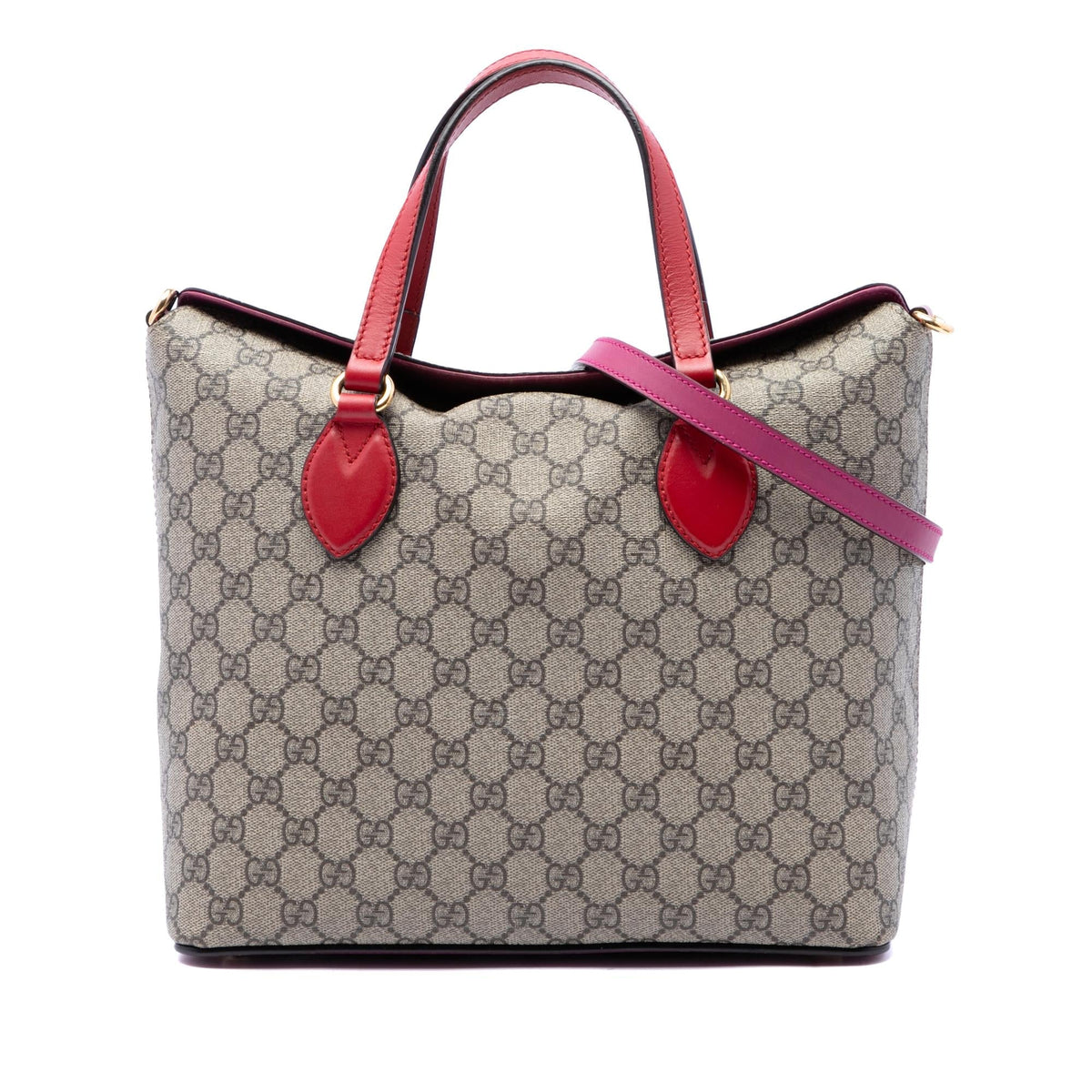 Gucci GG Supreme Linea A Fold Over Tote Bag - Beige