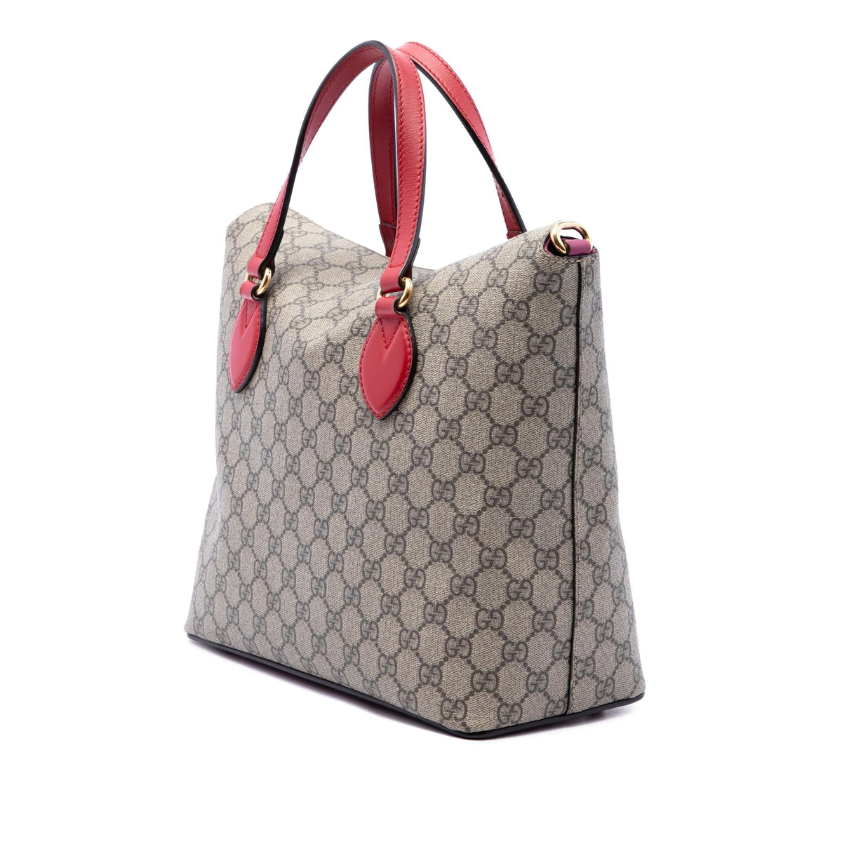 Gucci GG Supreme Linea A Fold Over Tote Bag - Beige