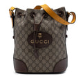 Gucci GG Supreme Neo Vintage Drawstring Bucket Bag - Beige