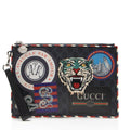 Gucci GG Supreme Night Courrier Clutch - Black/Grey/Multi
