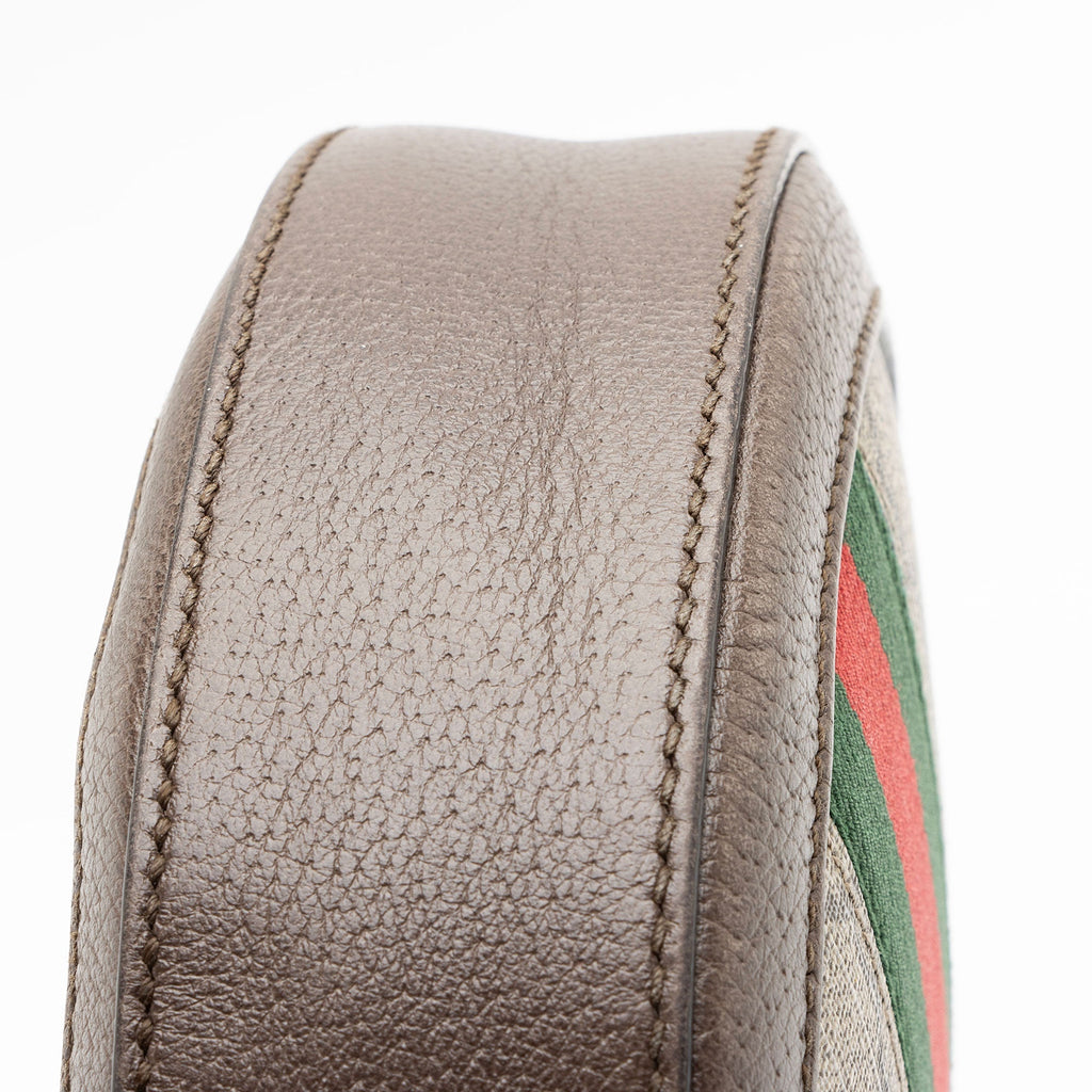 Gucci GG Supreme Ophidia Round Mini Shoulder Bag - Beige/Brown