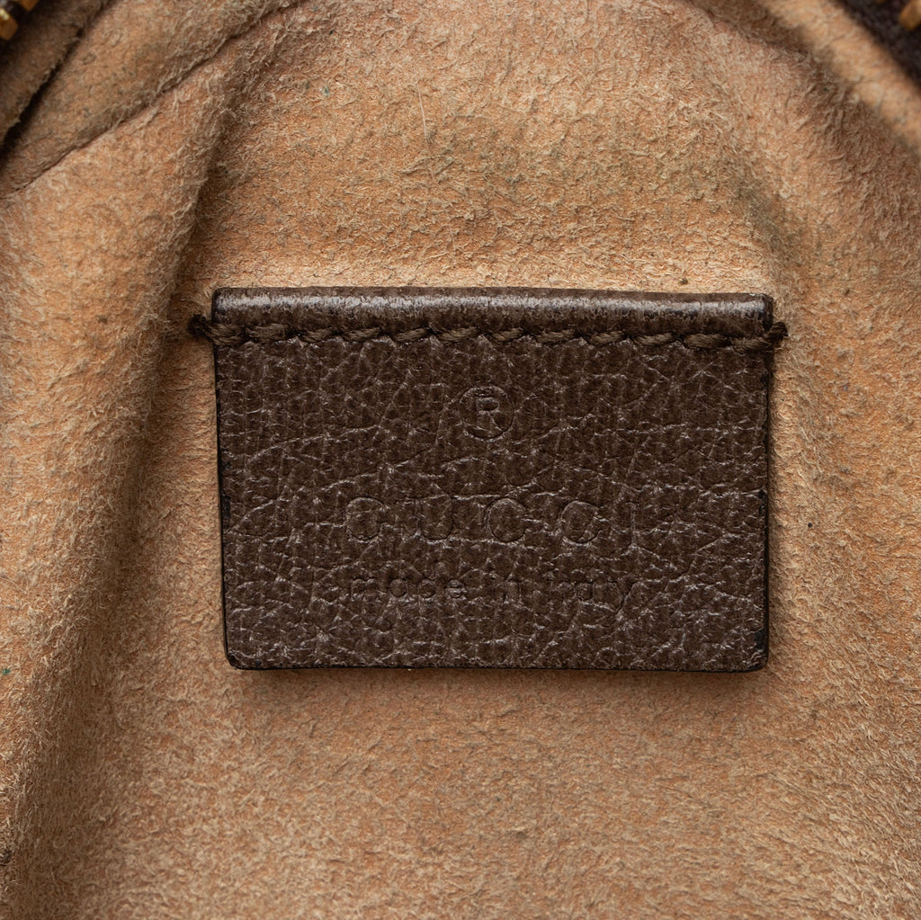 Gucci GG Supreme Ophidia Round Mini Shoulder Bag - Beige/Brown