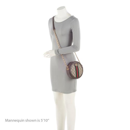 Gucci GG Supreme Ophidia Round Mini Shoulder Bag - Beige/Brown