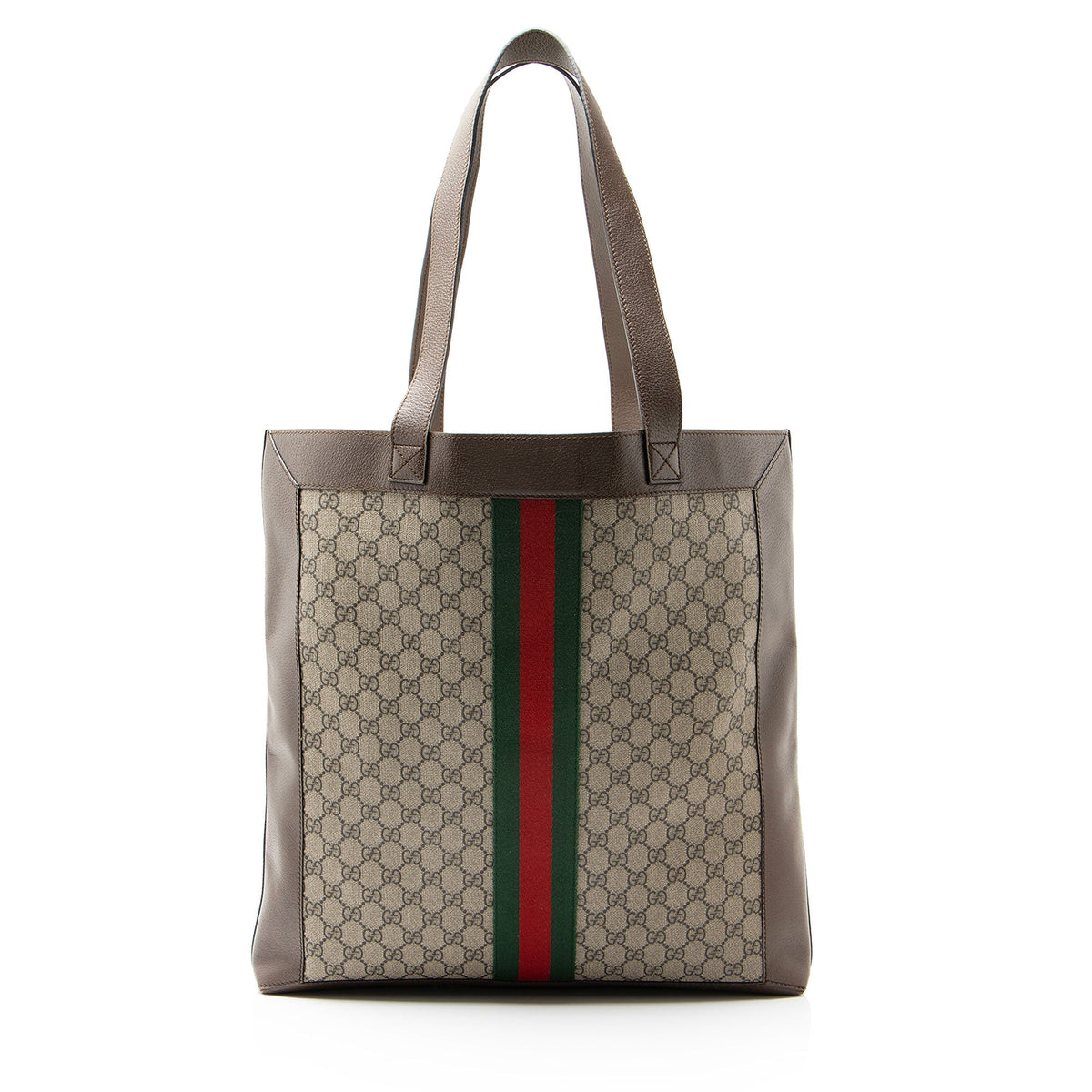 Gucci GG Supreme Ophidia Soft Vertical Large Tote Bag - Beige/Brown