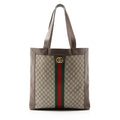Gucci GG Supreme Ophidia Soft Vertical Large Tote Bag - Beige/Brown