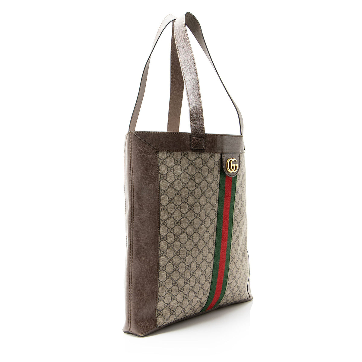 Gucci GG Supreme Ophidia Soft Vertical Large Tote Bag - Beige/Brown