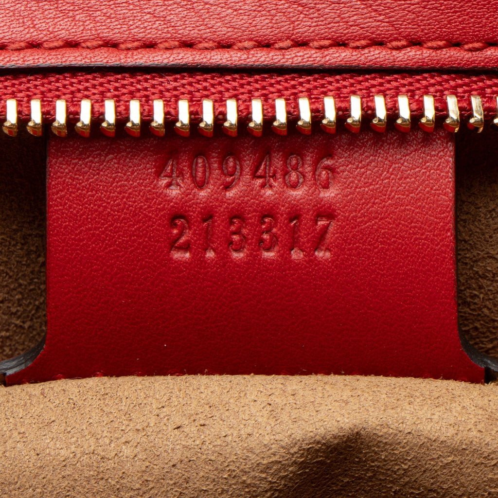 Gucci GG Supreme Padlock Medium Shoulder Bag - Beige/Pink/Red