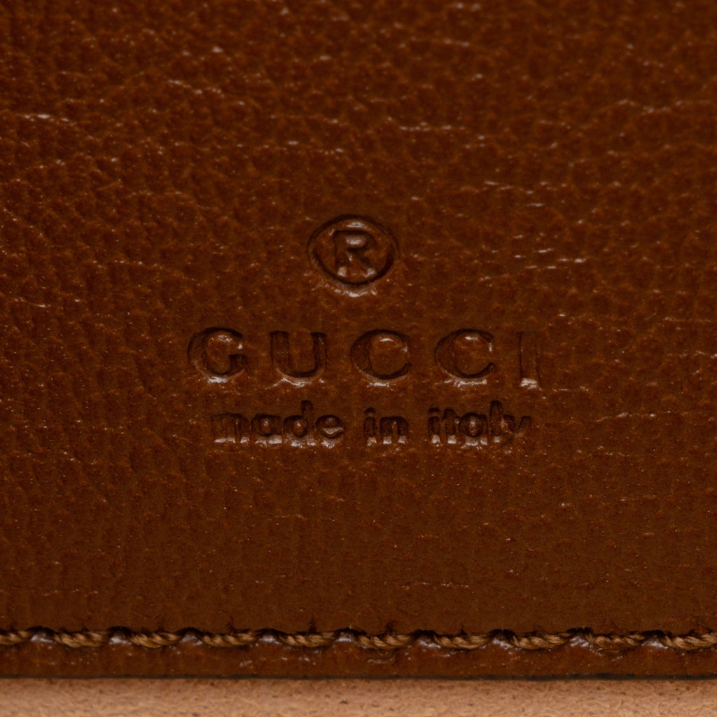 Gucci GG Supreme Padlock Mini Top Handle Crossbody Bag - Black/Brown