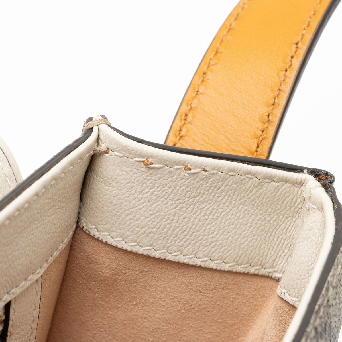 Gucci GG Supreme Padlock Saddle Small Shoulder Bag - Beige/White/Yellow