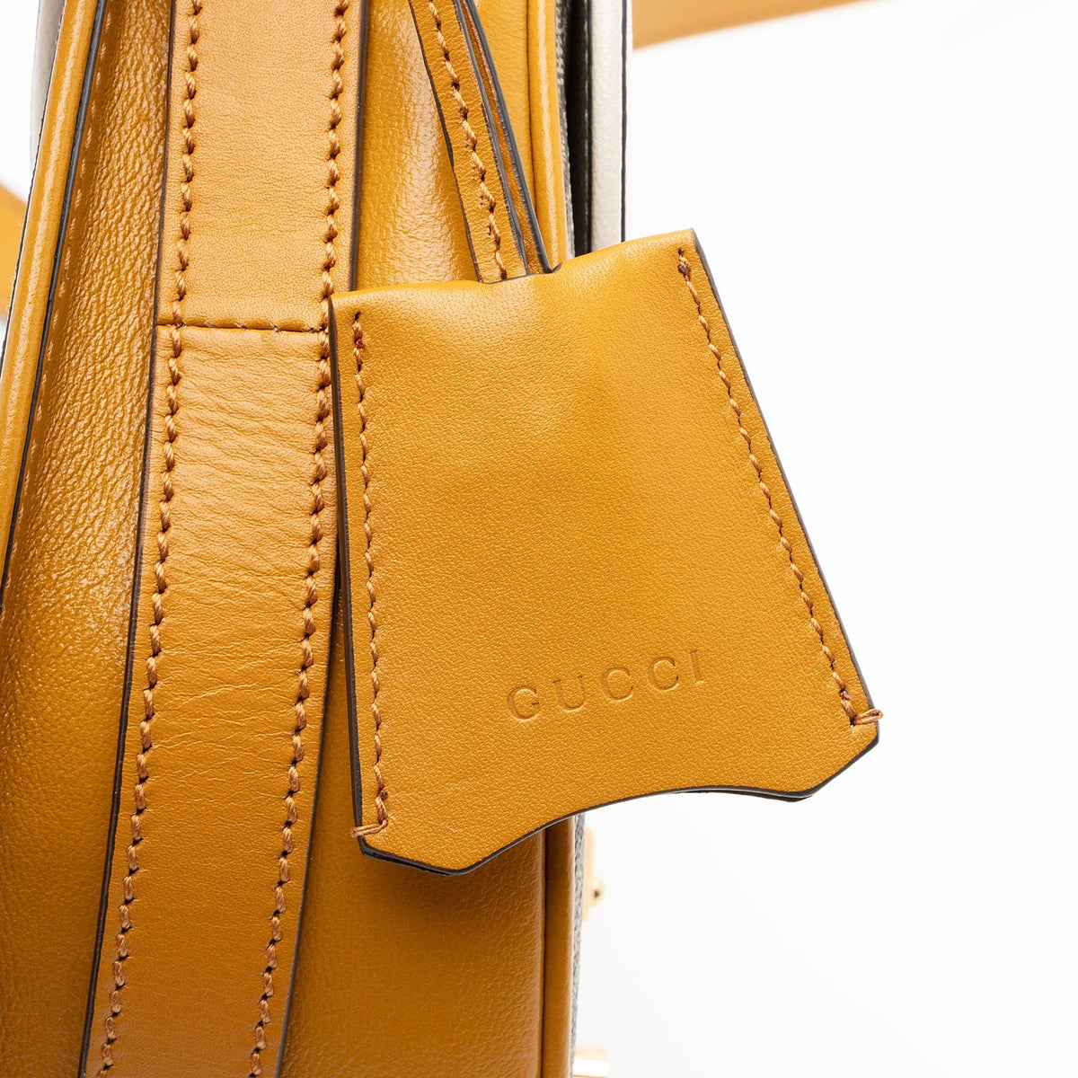 Gucci GG Supreme Padlock Saddle Small Shoulder Bag - Beige/White/Yellow