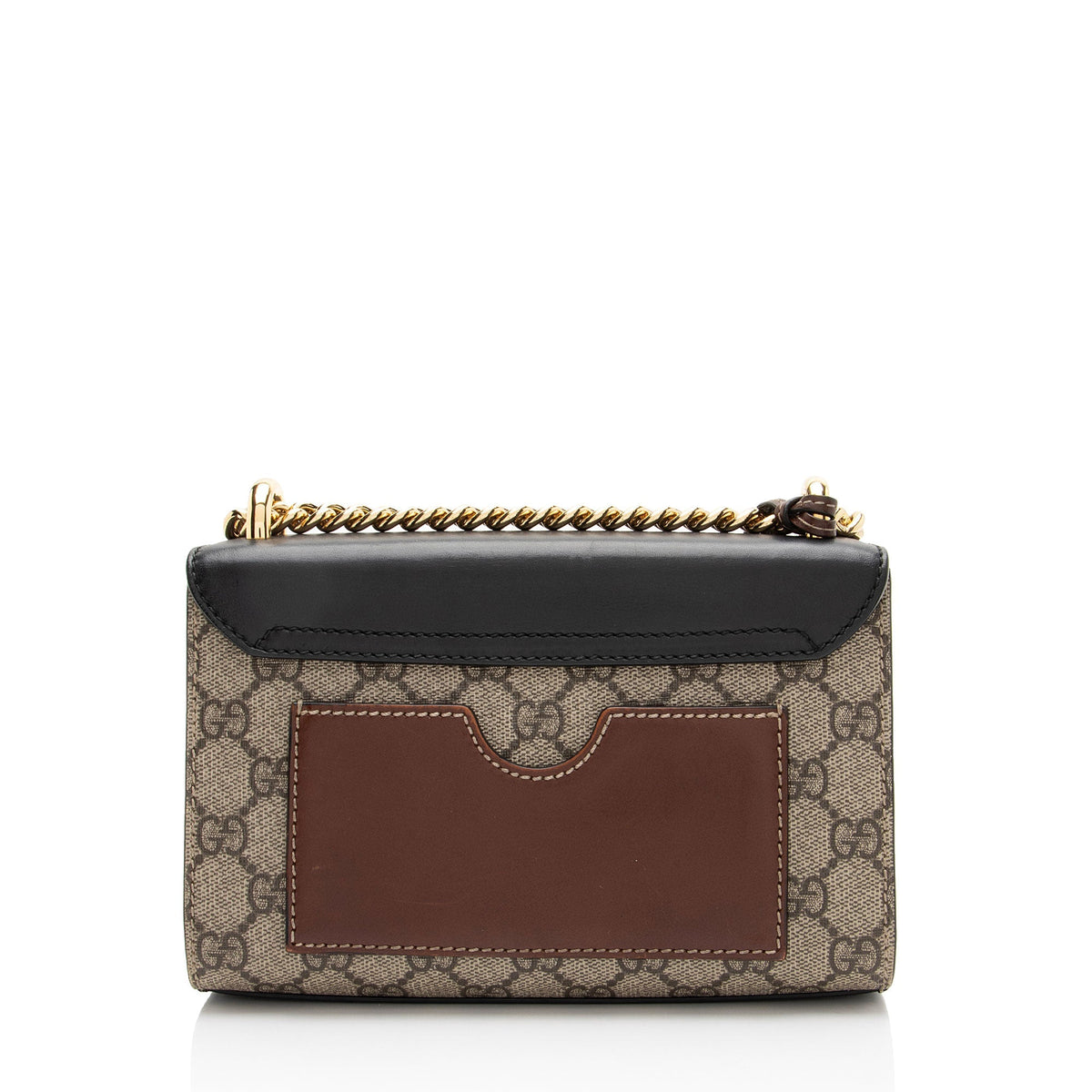 Gucci GG Supreme Padlock Small Shoulder Bag - Beige/Black