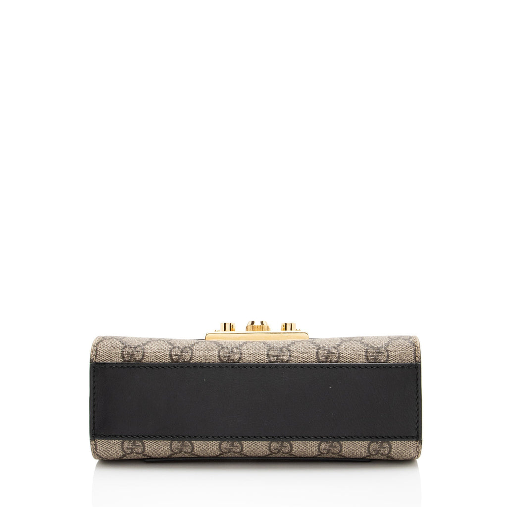 Gucci GG Supreme Padlock Small Shoulder Bag - Beige/Black