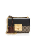 Gucci GG Supreme Padlock Small Shoulder Bag - Beige/Black