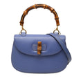 Gucci Grained Calfskin Bamboo Night Satchel - Purple