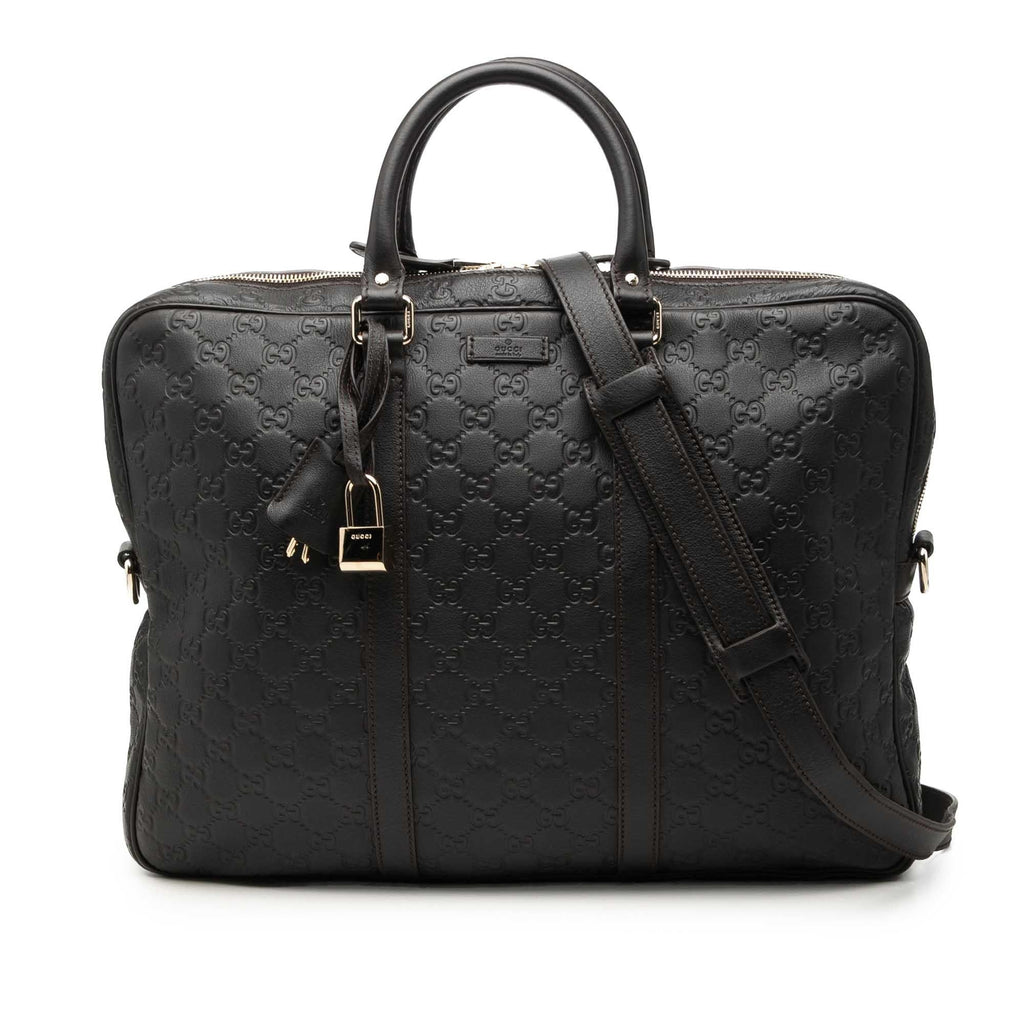Gucci Guccissima Business Bag - Brown