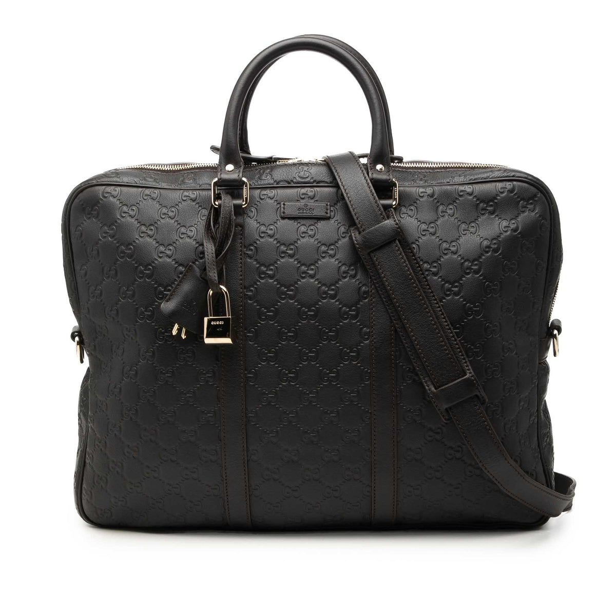 Gucci Guccissima Business Bag - Brown
