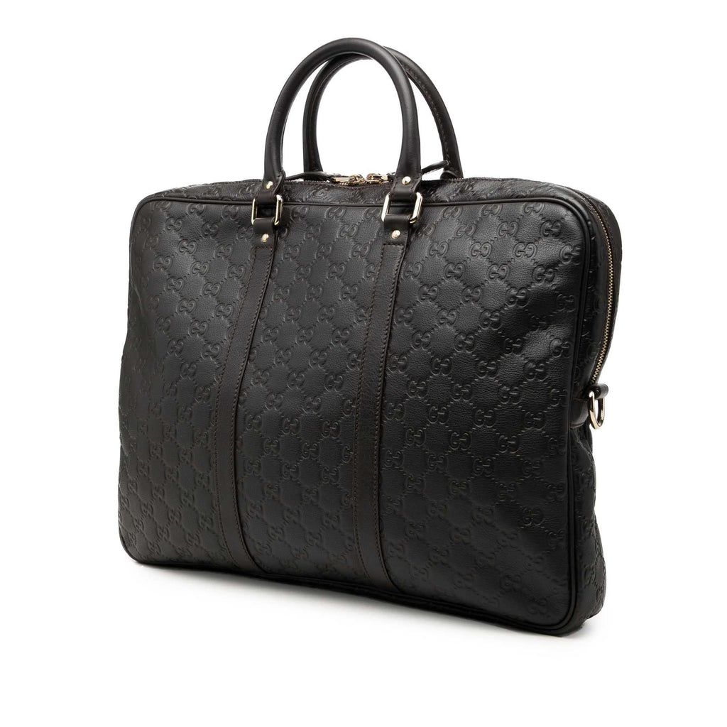 Gucci Guccissima Business Bag - Brown