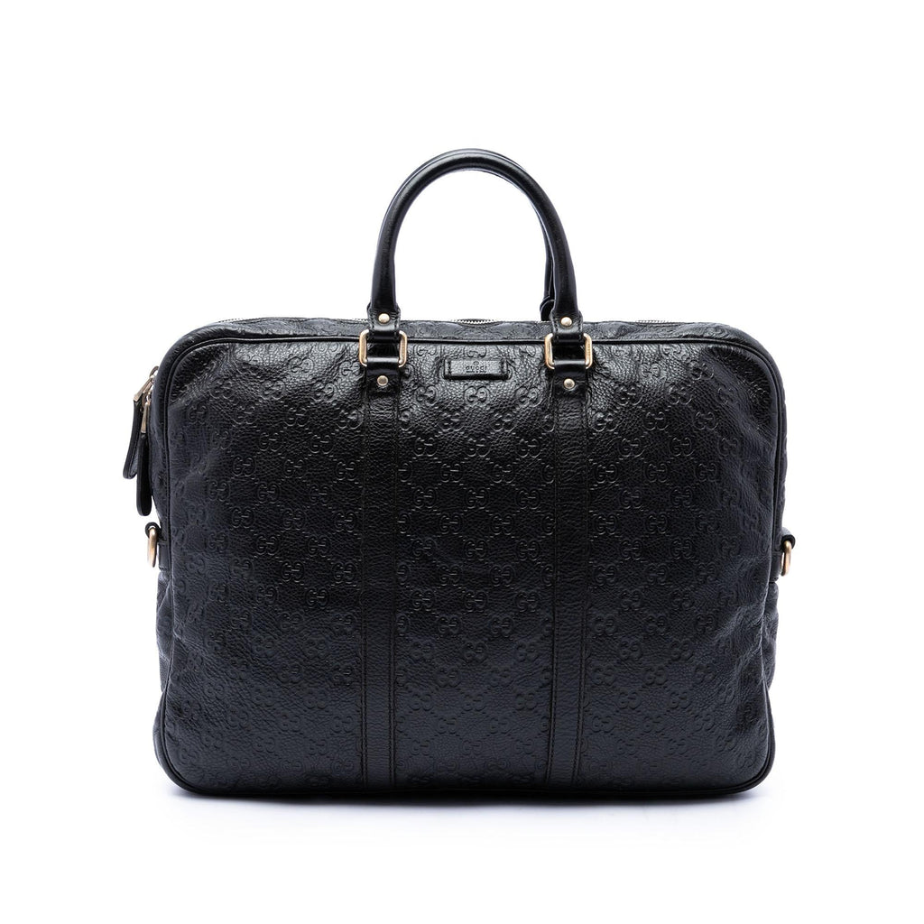 Gucci Guccissima Business Bag - Black