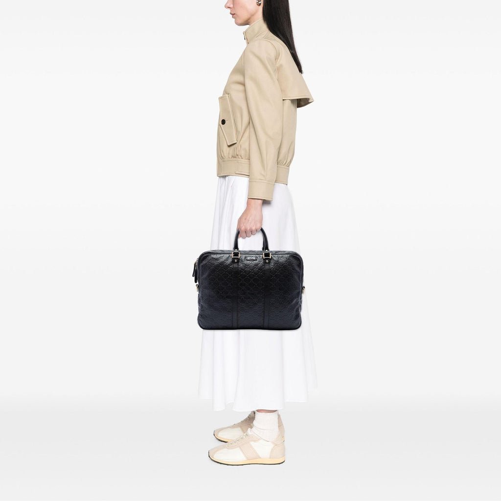 Gucci Guccissima Business Bag - Black