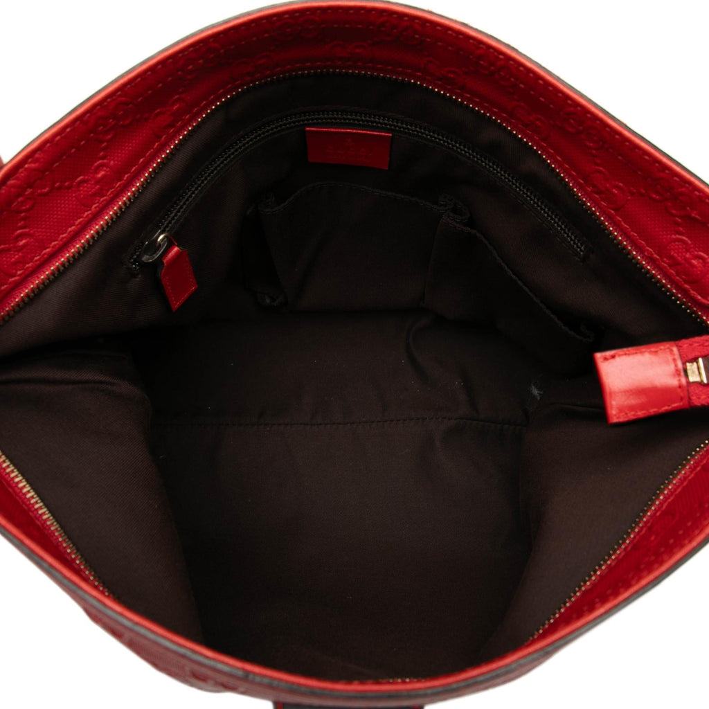 Gucci Guccissima Crossbody Bag - Red