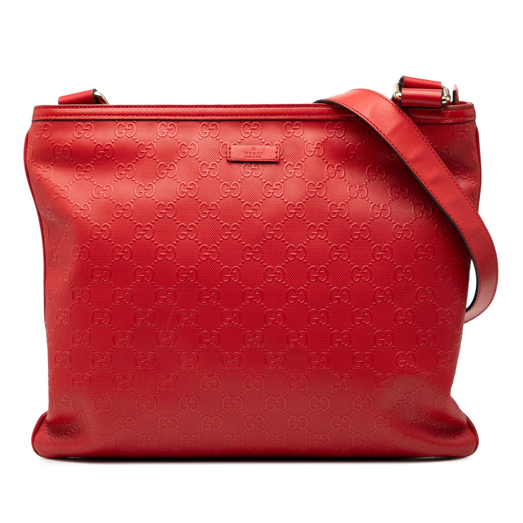 Gucci Guccissima Crossbody Bag - Red