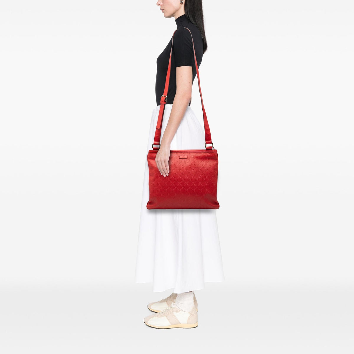 Gucci Guccissima Crossbody Bag - Red