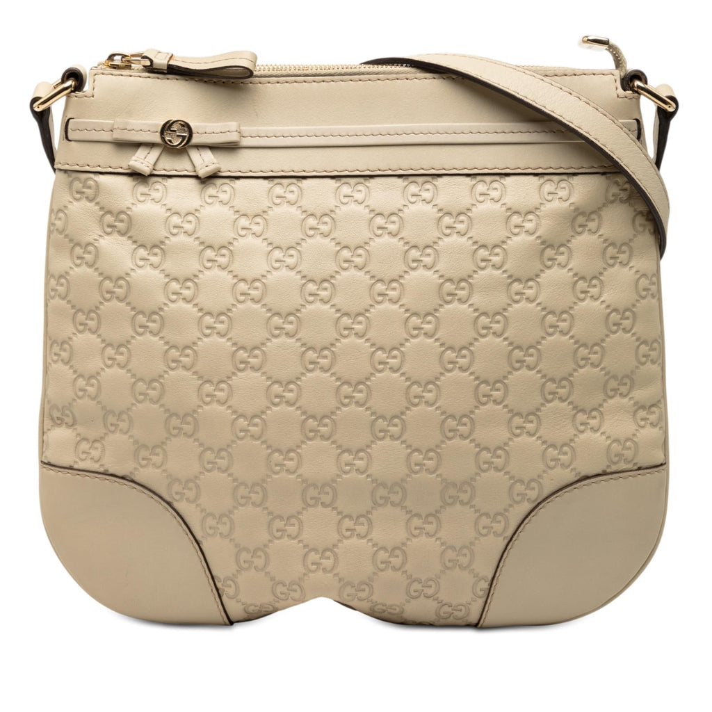 Gucci Guccissima Mayfair Crossbody Bag - Beige