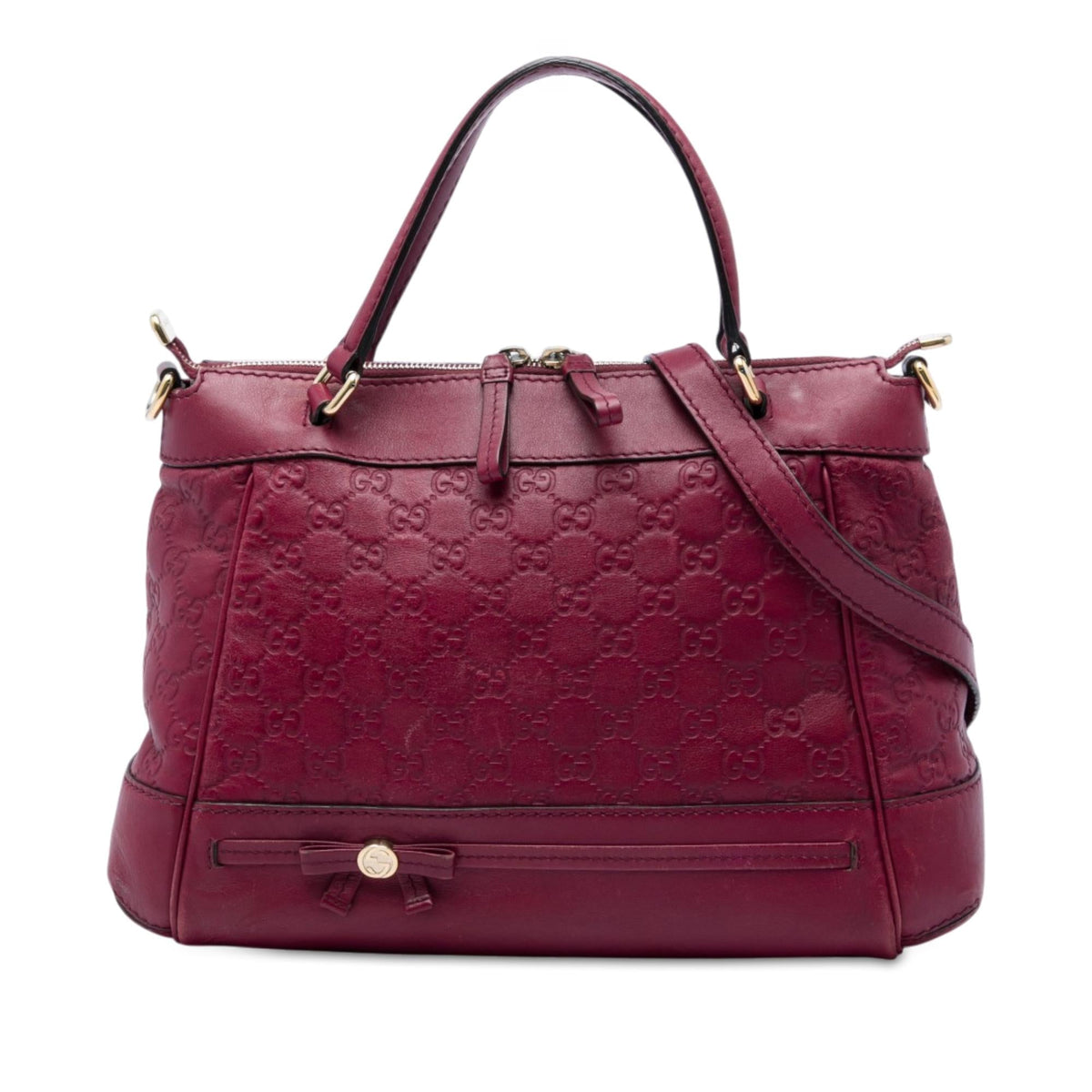 Gucci Guccissima Mayfair Satchel - Red