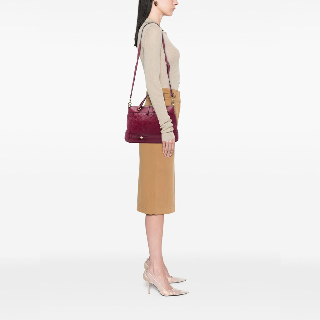 Gucci Guccissima Mayfair Satchel - Red