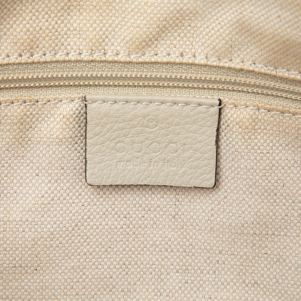 Gucci Guccissima Sukey Satchel - White