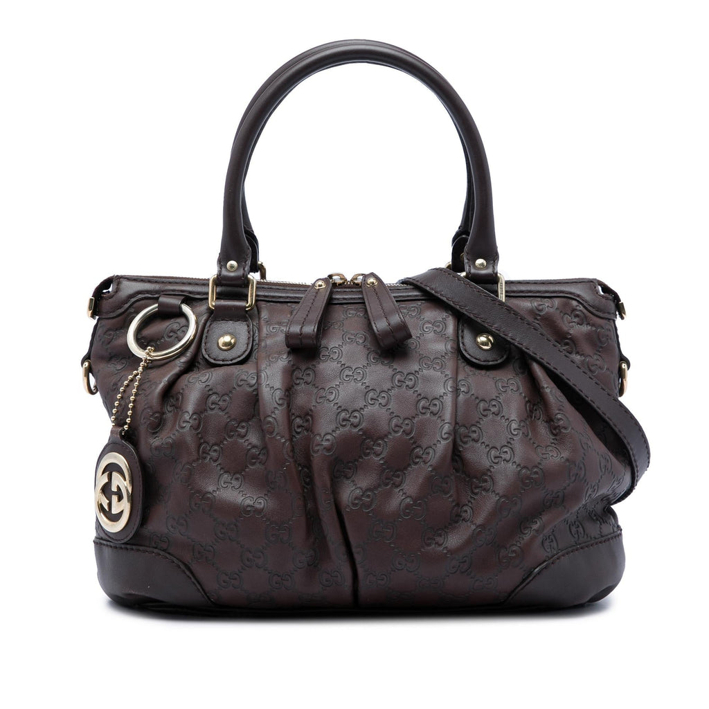 Gucci Guccissima Sukey Satchel - Brown