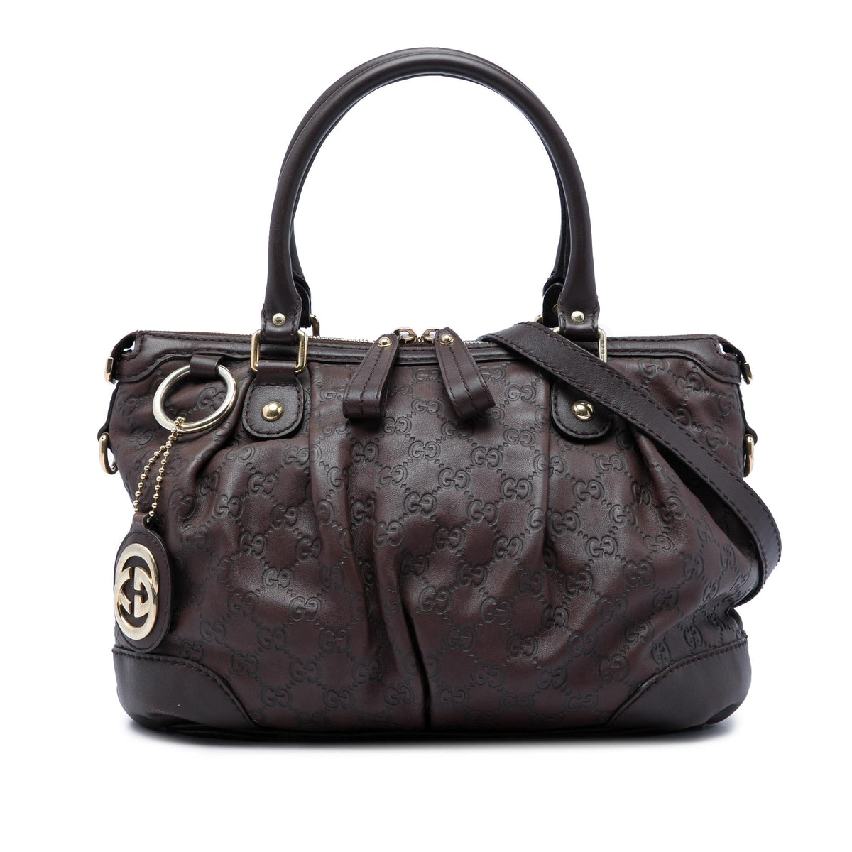 Gucci Guccissima Sukey Satchel - Brown
