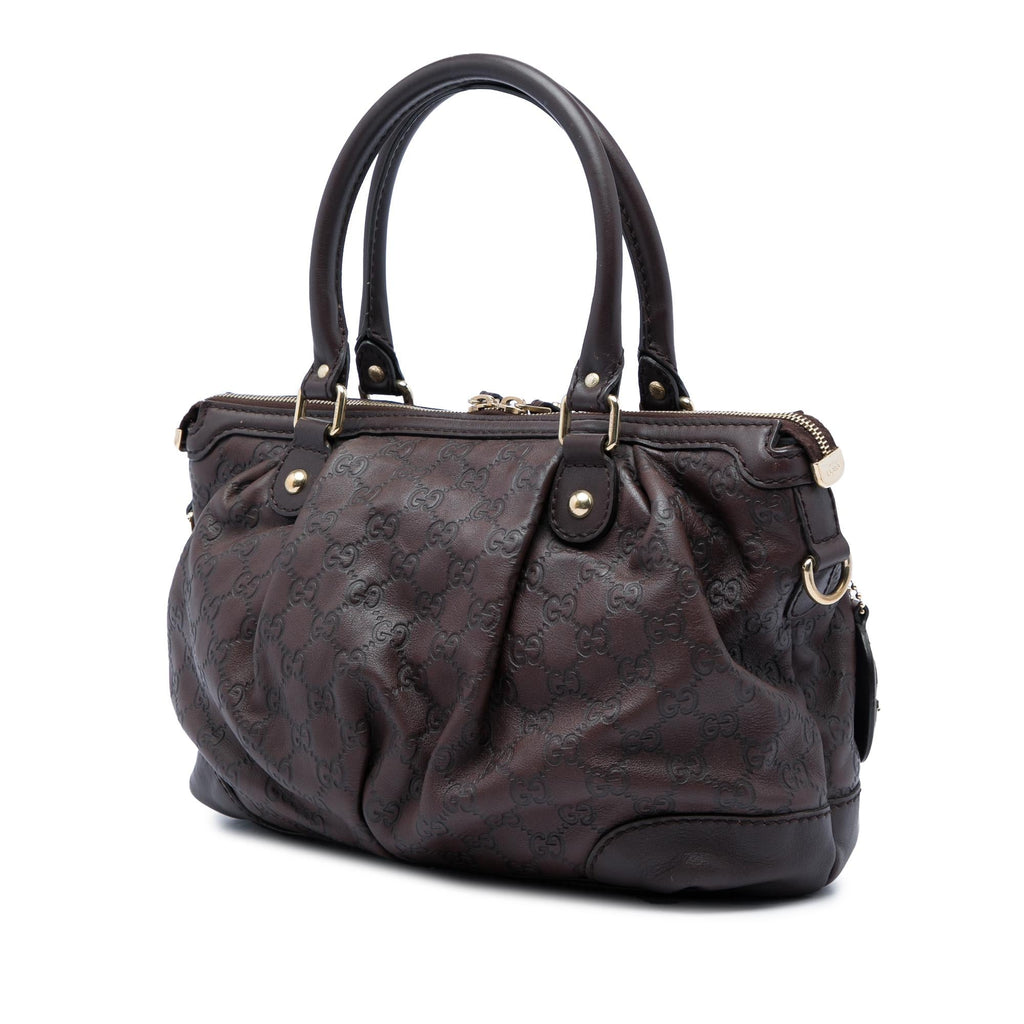 Gucci Guccissima Sukey Satchel - Brown