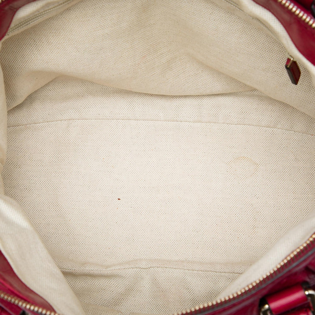 Gucci Guccissima Sukey Satchel - Red