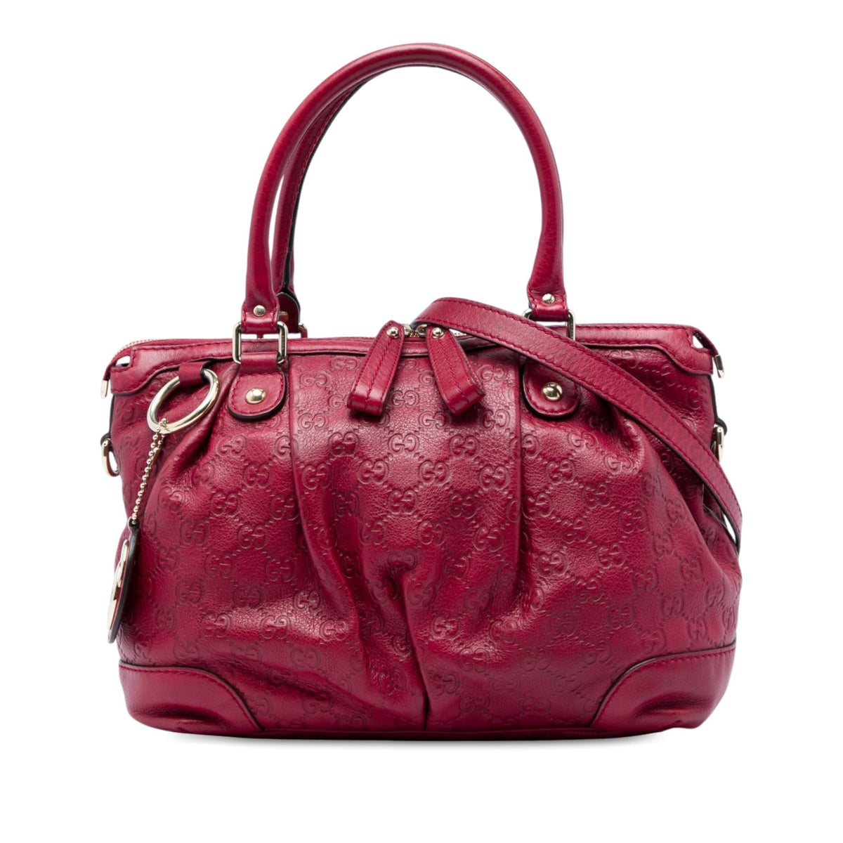 Gucci Guccissima Sukey Satchel - Red
