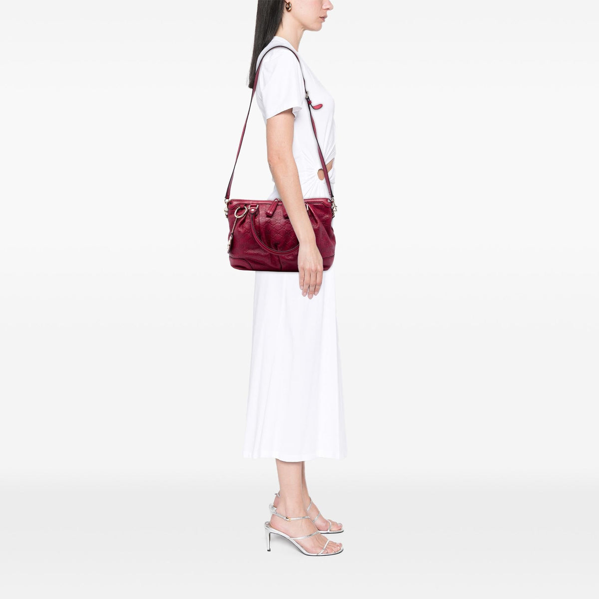 Gucci Guccissima Sukey Satchel - Red
