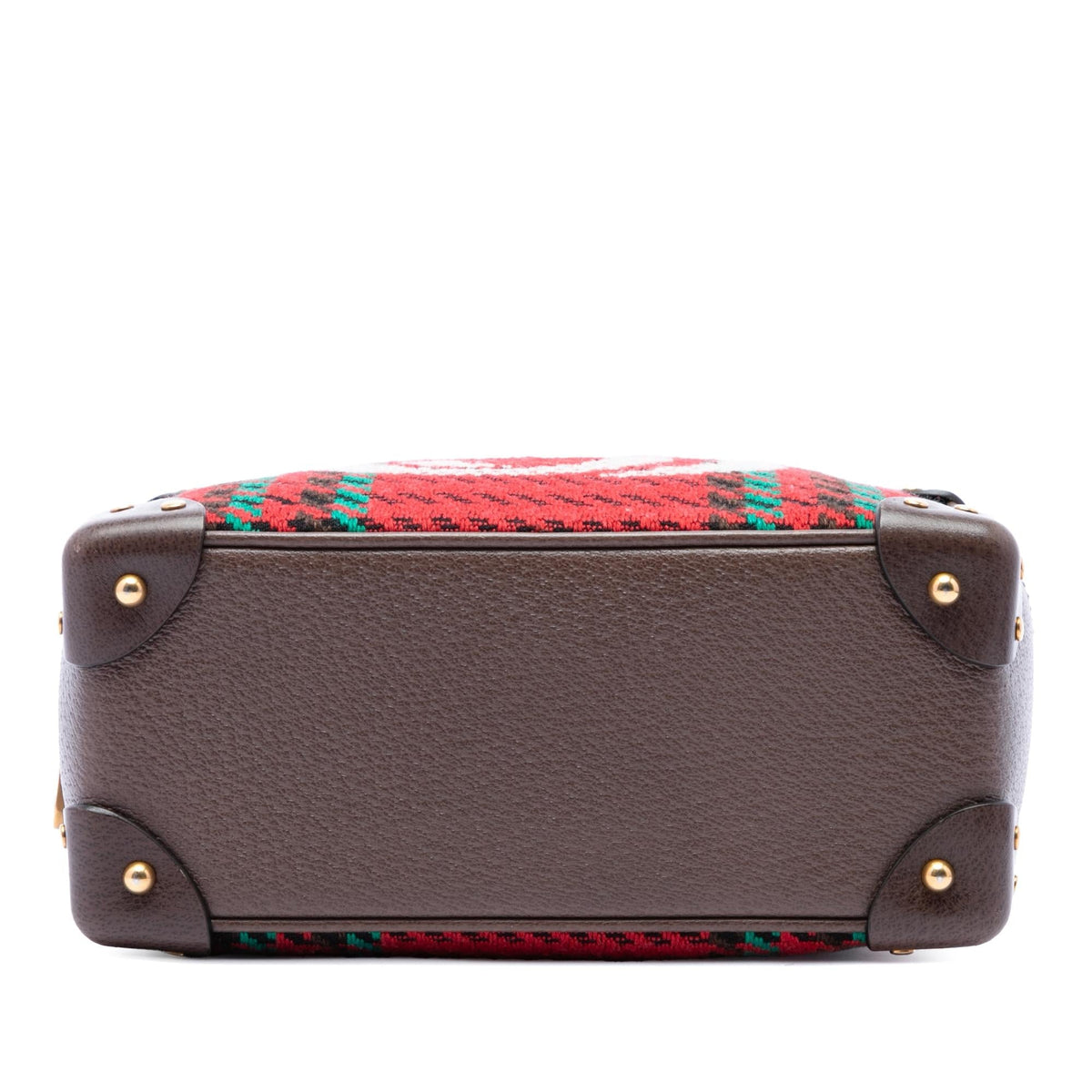 Gucci Houndstooth Canvas Soft Trunk Crossbody Bag - Red