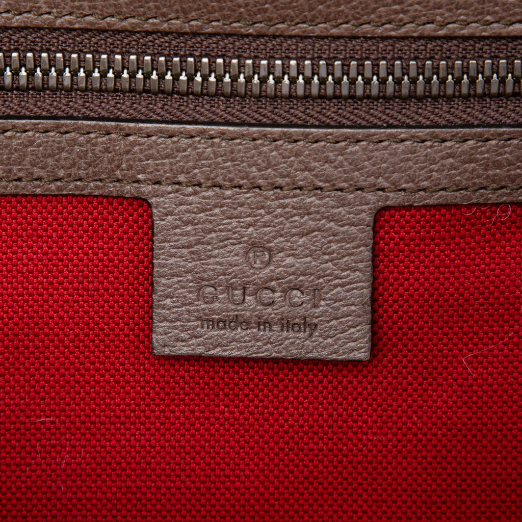 Gucci Houndstooth Canvas Soft Trunk Crossbody Bag - Red