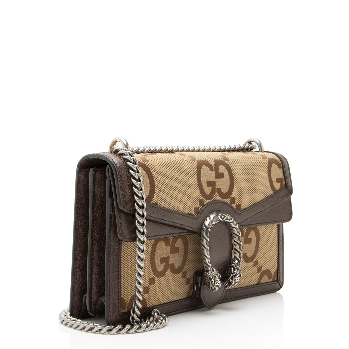 Gucci Jumbo GG Canvas Dionysus Medium Shoulder Bag - Brown