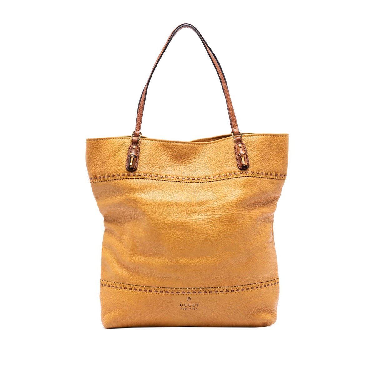 Gucci Large Calfskin Laidback Crafty Tote Bag - Brown