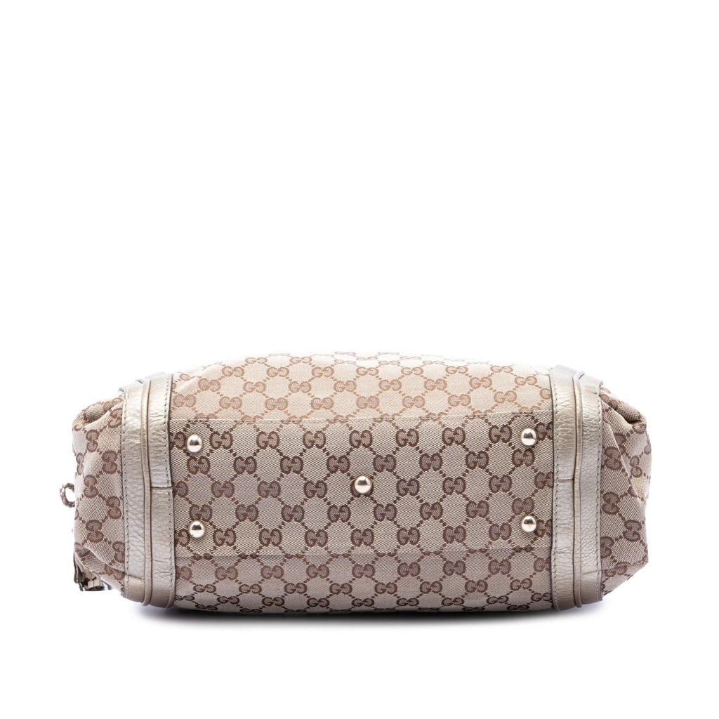 Gucci Large GG Canvas Bella Shoulder Bag - Beige