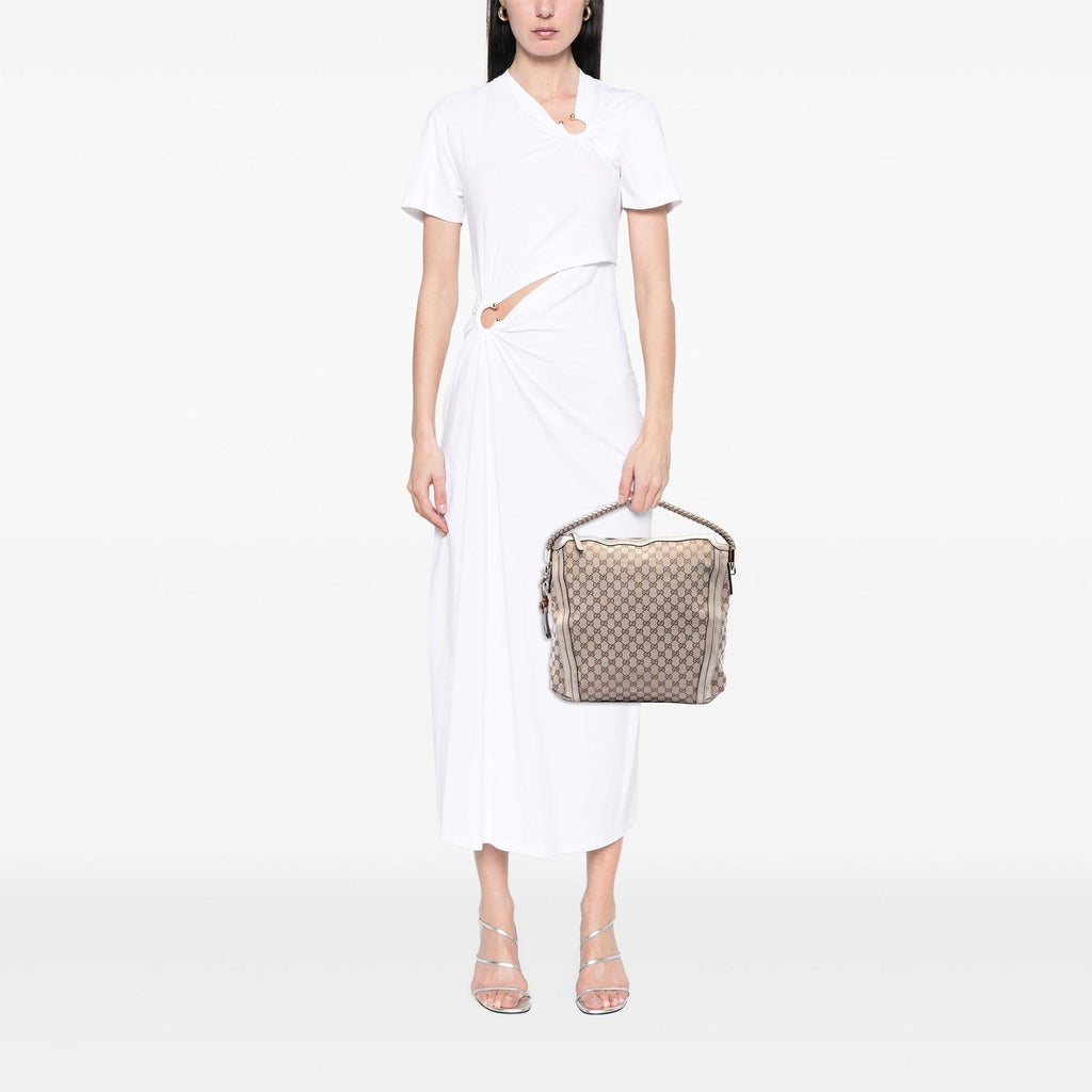 Gucci Large GG Canvas Bella Shoulder Bag - Beige