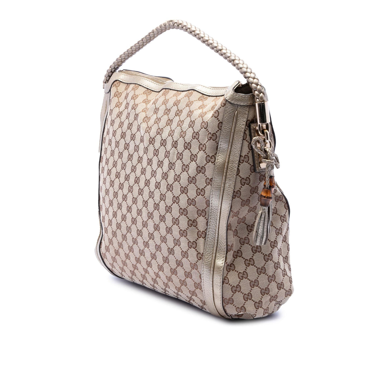Gucci Large GG Canvas Bella Shoulder Bag - Beige